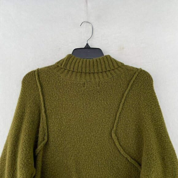 Universal Thread Sweater Womens S Green Knit Ribbed Turtle Neck Pullover Stretch - Picture 10 of 12